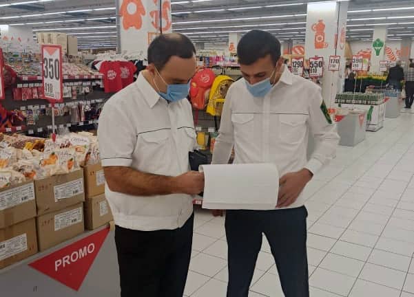 Субботняя проверка прошла в супермаркетах административного района Эребуни столицы РА