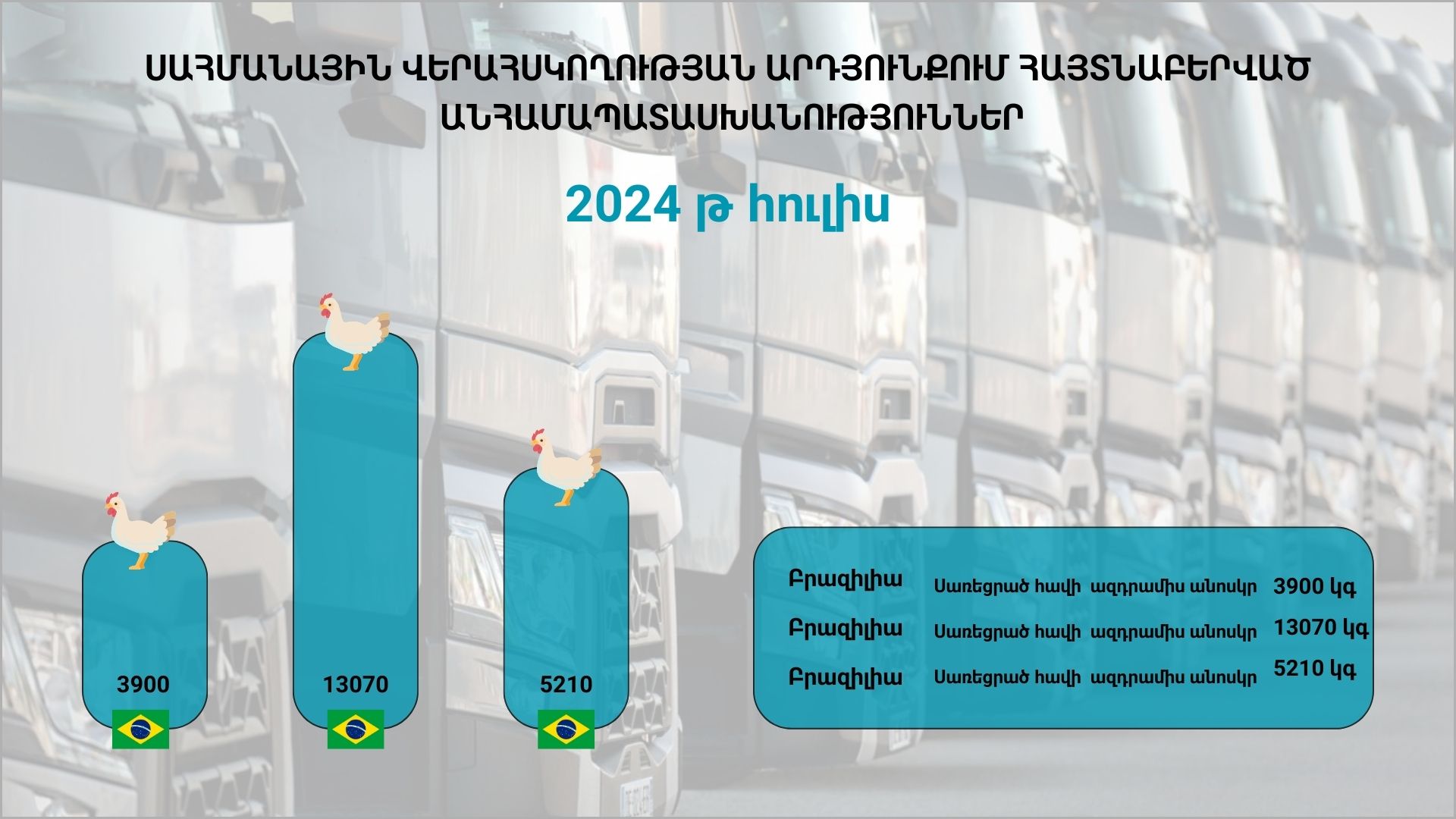 ՍԱՀՄԱՆԱՅԻՆ ՎԵՐԱՀՍԿՈՂՈՒԹՅԱՆ ԱՐԴՅՈՒՆՔՈՒՄ ՀԱՅՏՆԱԲԵՐՎԱԾ ԱՆՀԱՄԱՊԱՏԱՍԽԱՆՈՒԹՅՈՒՆՆԵՐ (2024թ հուլիս)